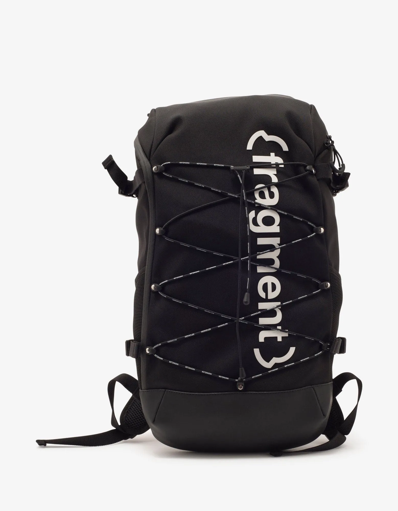 7 Moncler Fragment Hiroshi Fujiwara Black Cordura Logo Backpack