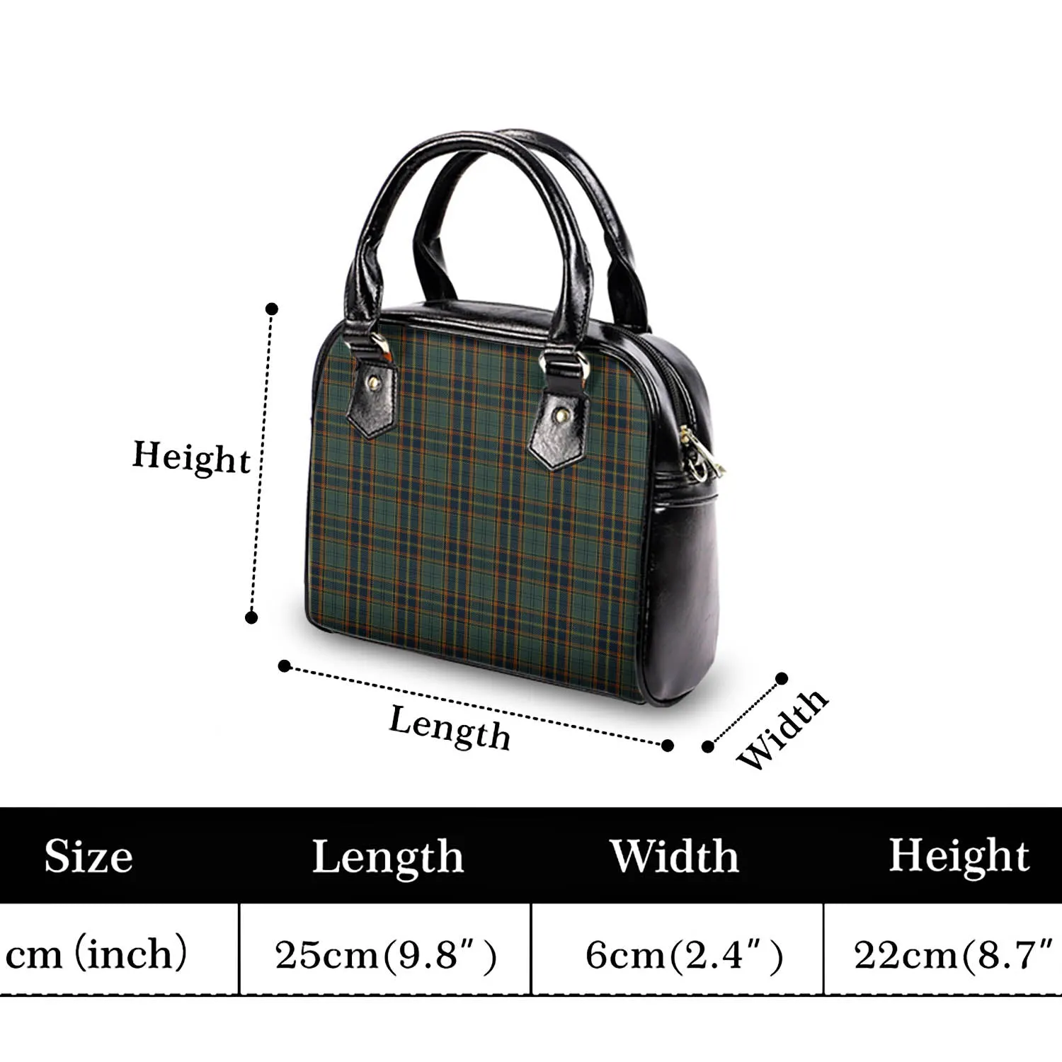 Antrim County Ireland Tartan Shoulder Handbags