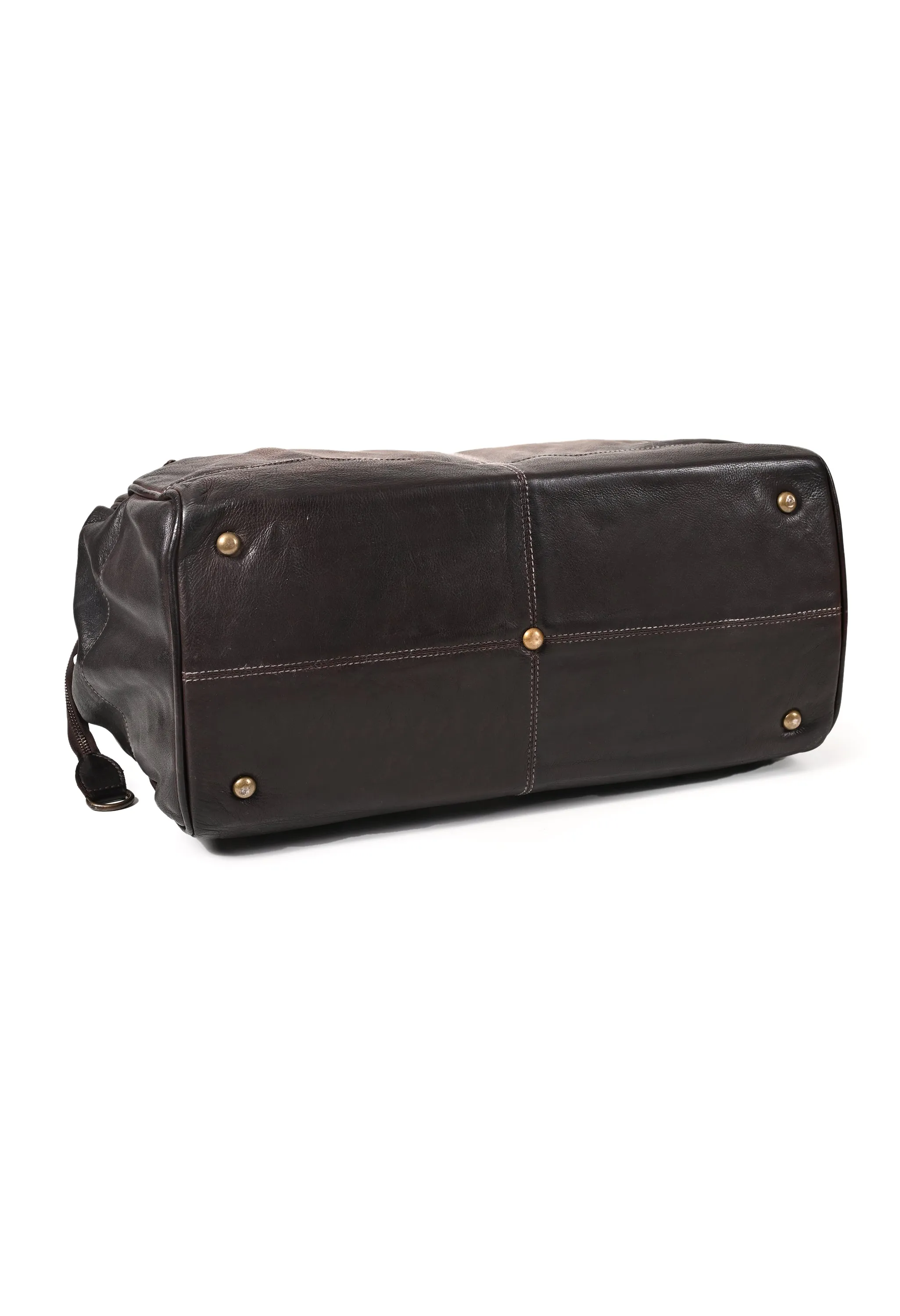 Art N Vintage Drifter: Real Leather Brown Duffle Bag