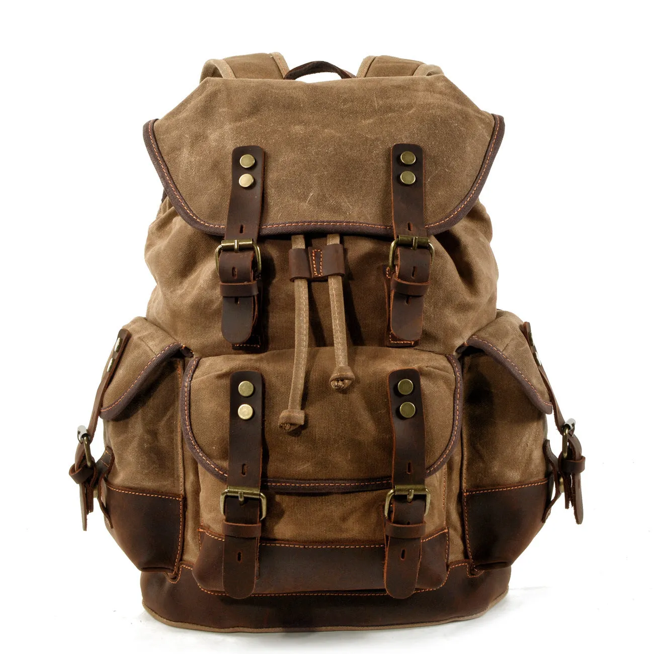 Backpacking Handmade Canvas Backpack Rucksacks Travel Backpack 