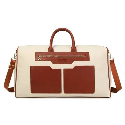 Badgley Mischka Juliet Travel Weekender Bag - Off-White