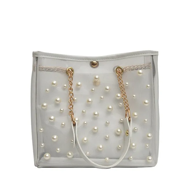 Bags For Women Clear Transparent Pearl