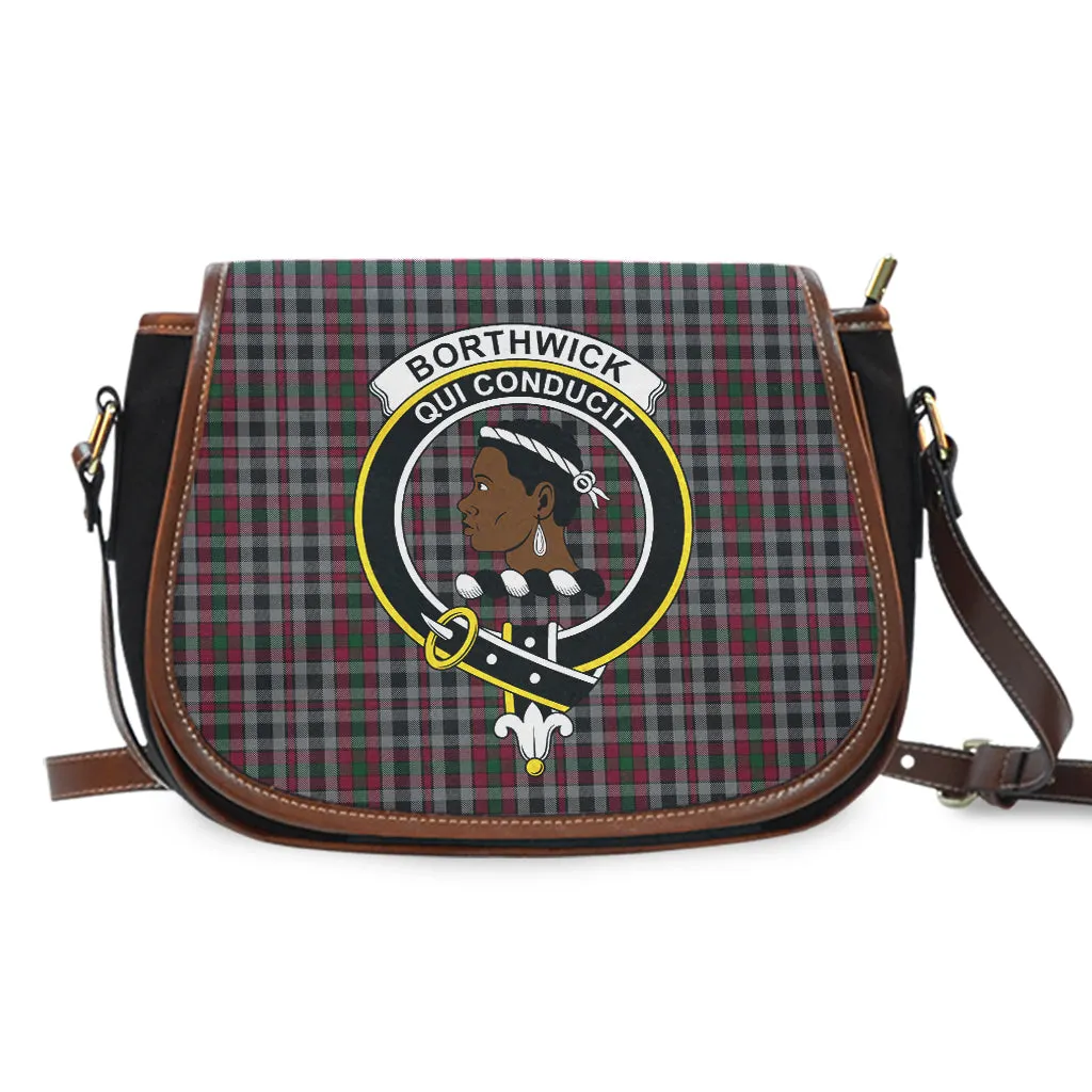 Borthwick Tartan Saddle Bag with Family Crest