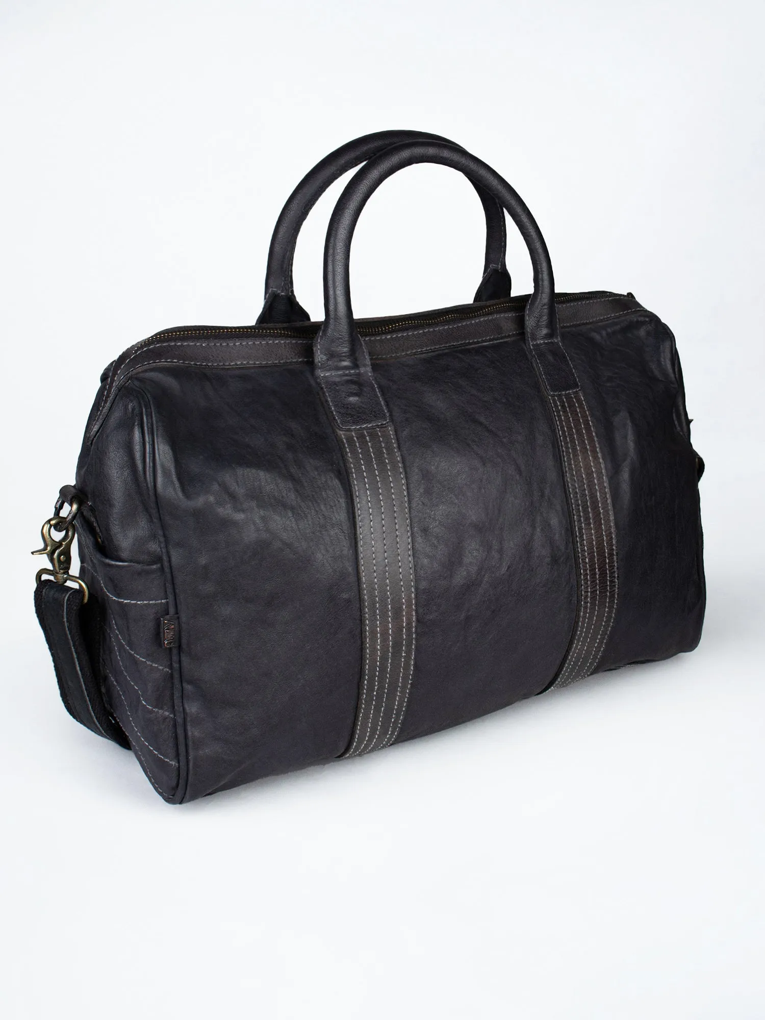 Brown Leather Weekender Bag