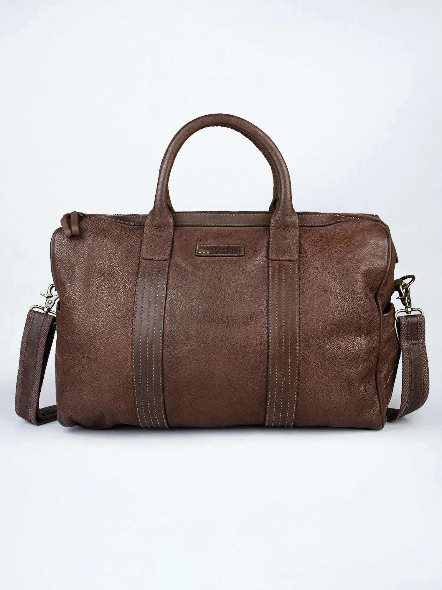 Brown Leather Weekender Bag