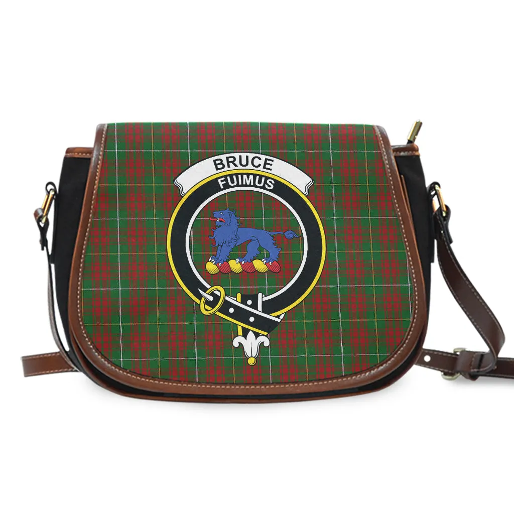 Bruce Hunting Tartan Saddle Bag with Family Crest