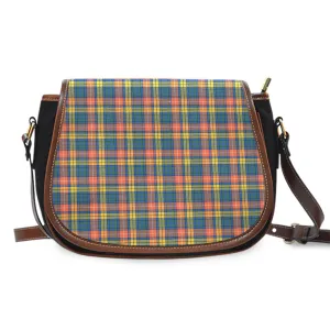 Vintage-Inspired Saddle Bag with Buchanan Ancient Tartan Pattern