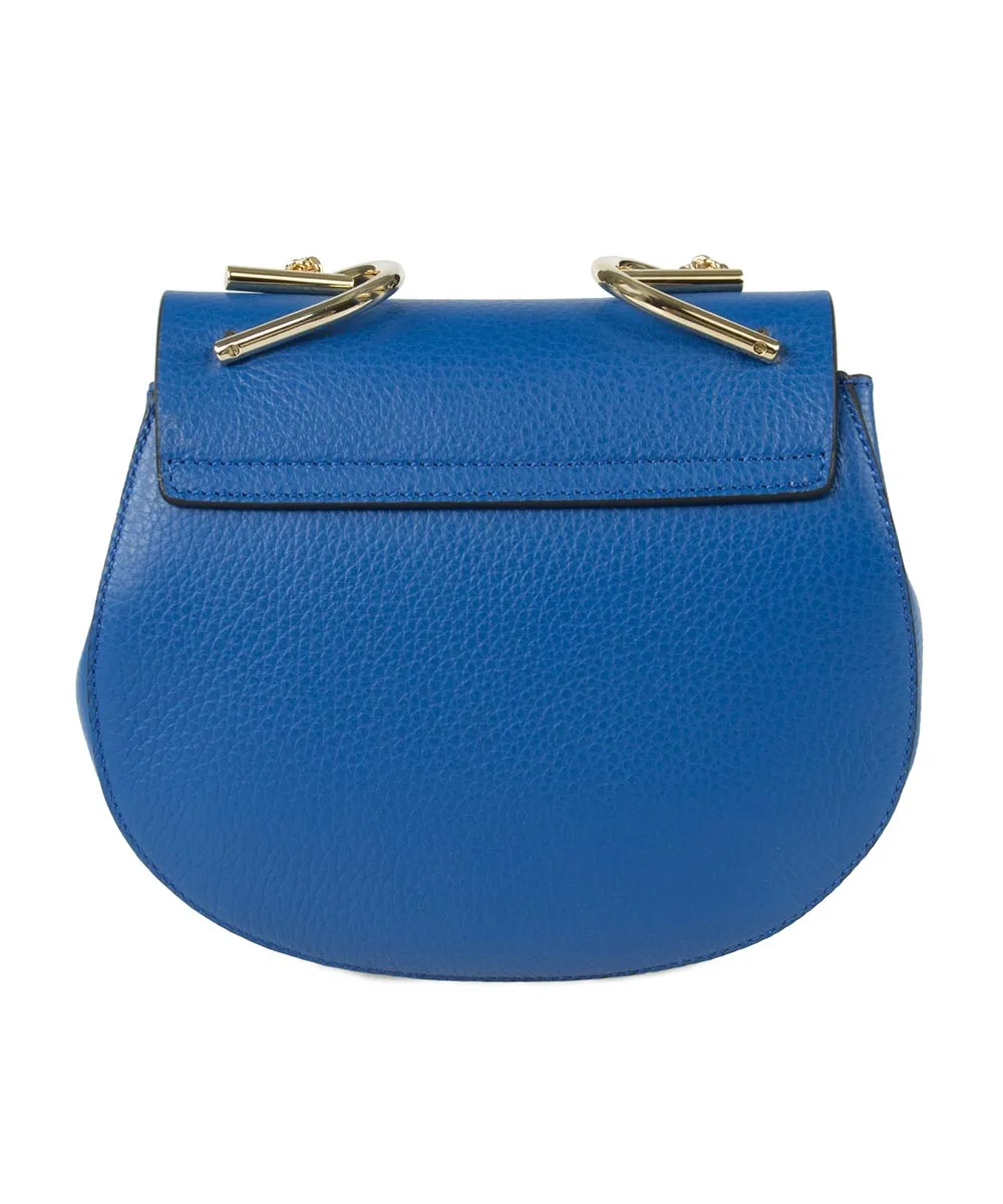 Chloe Drew Bag | Blue with Gold Hardware | Small