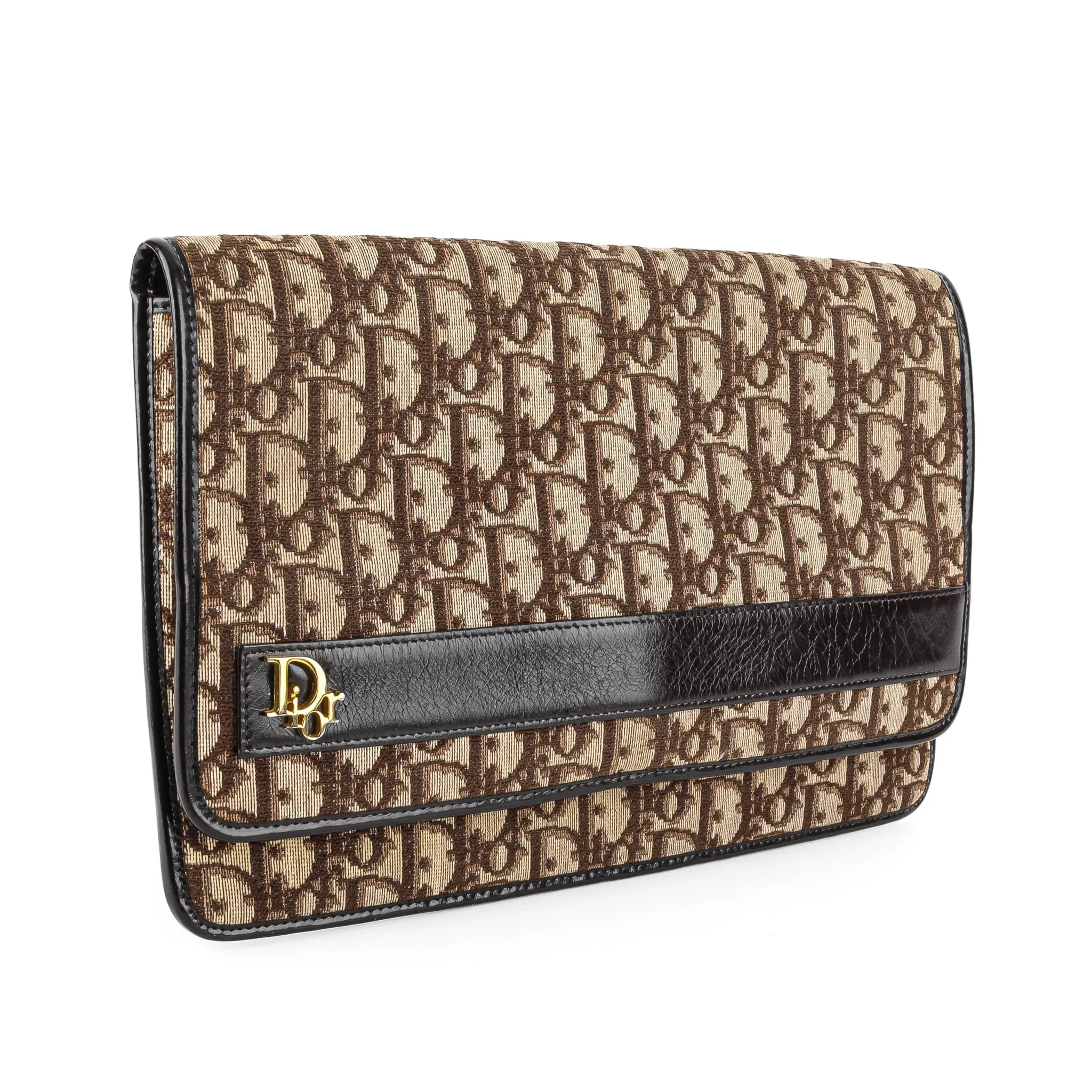 CHRISTIAN DIOR Vintage Diorissimo Clutch - Brown