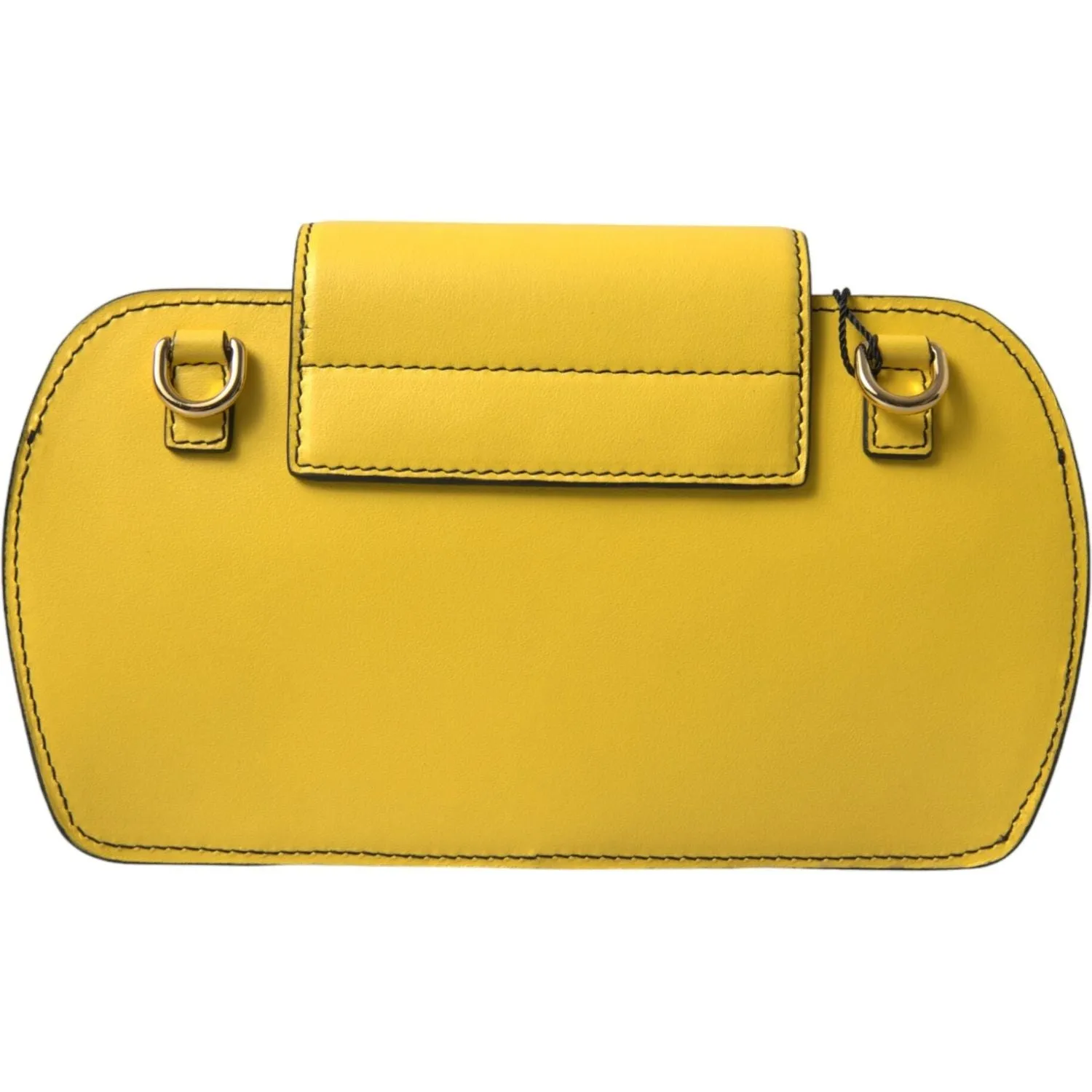 Dolce & Gabbana Exquisite Yellow Leather Eyewear Case