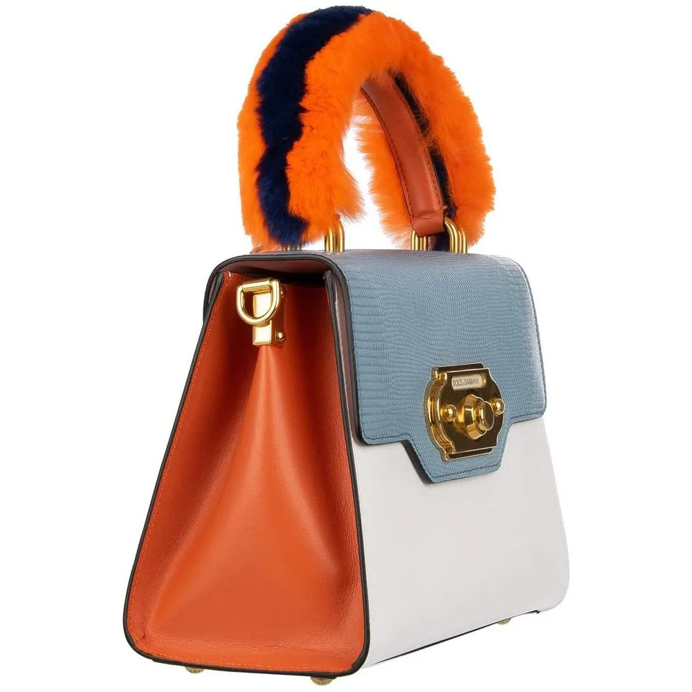 Dolce & Gabbana Multicolor Leather Di Calfskin Handbag