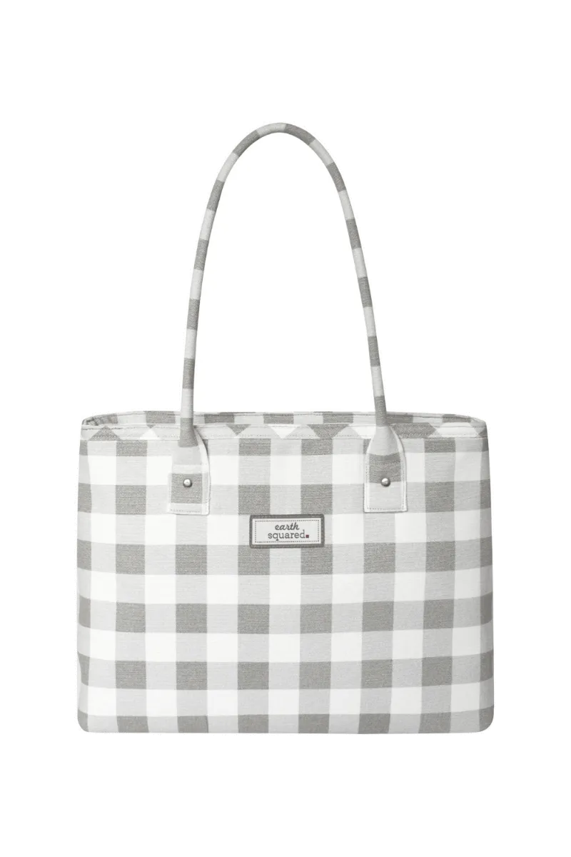 Earth Squared Spring Gingham Tote Bag