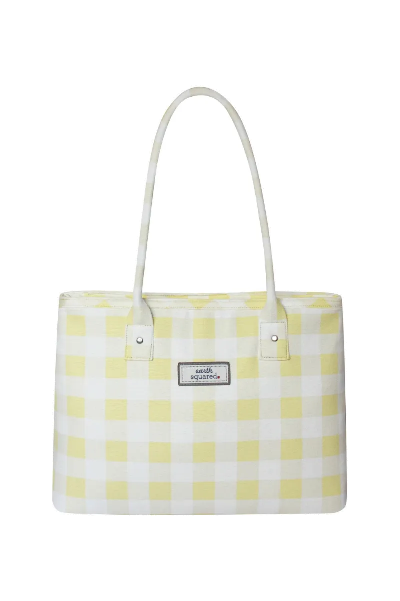 Earth Squared Spring Gingham Tote Bag