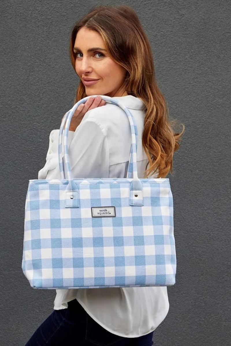 Earth Squared Spring Gingham Tote Bag