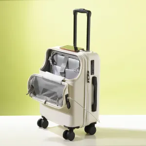 Easy Access Elegant Front-Opening USB Charging Luggage