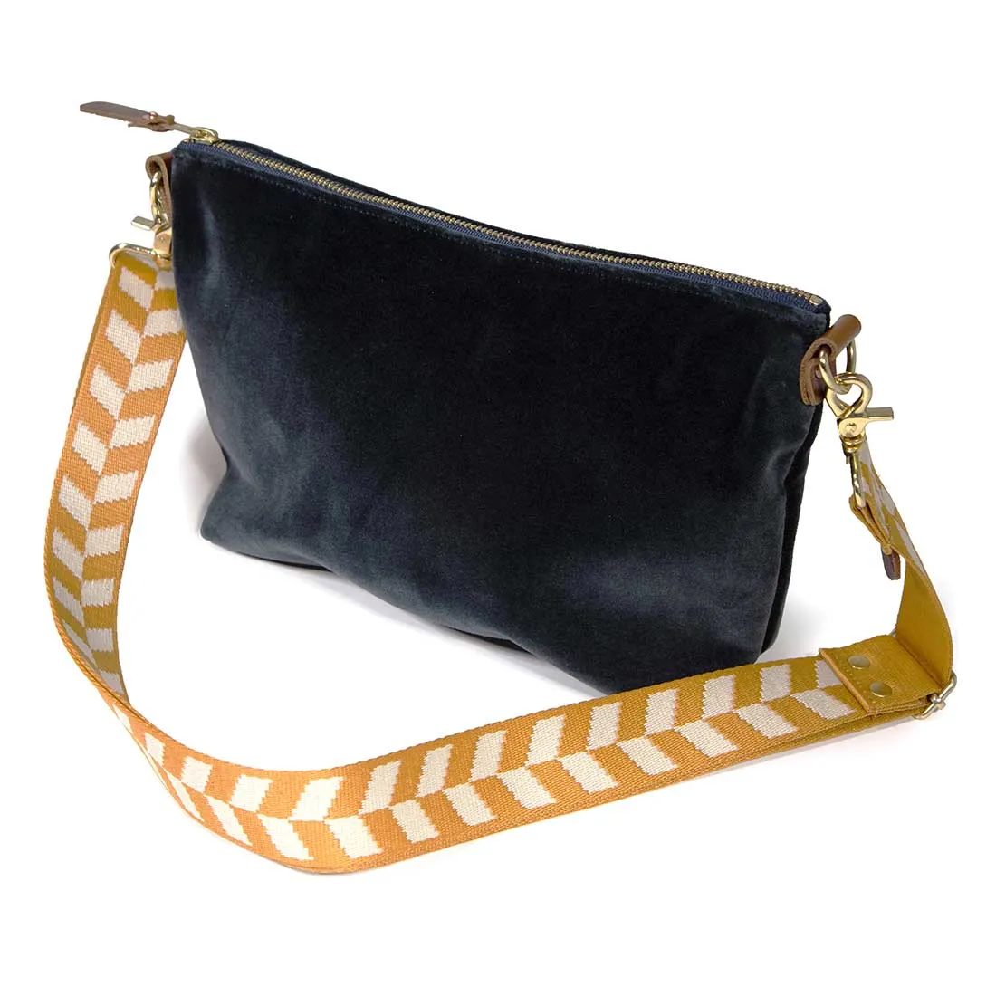 Everyday Velvet Clutch- Petrol