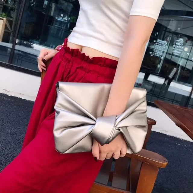 Fashion Bow tie Women Envelope clutch bag Luxury design lady evening bags Chain Crossbody Bags for Women's shoulder bag Clutches