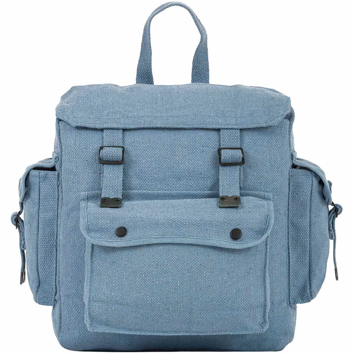 Highlander RAF Blue Canvas Webbing Backpack with Pockets - 18L