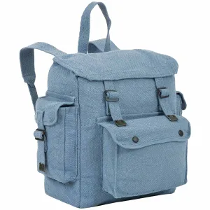 Highlander RAF Blue Canvas Webbing Backpack with Pockets - 18L