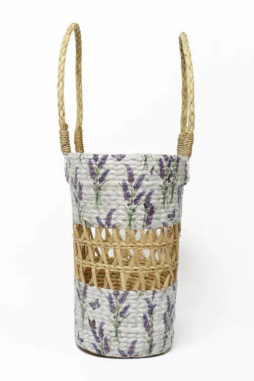 Kauna Grass Lavender Handwoven Basket