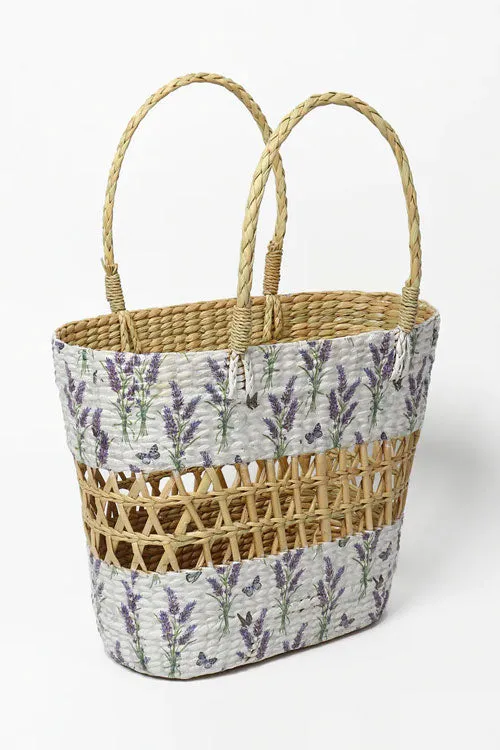 Kauna Grass Lavender Handwoven Basket