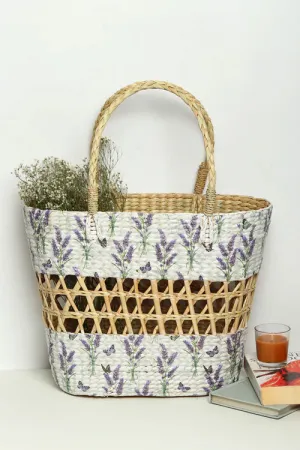 Kauna Grass Lavender Handwoven Basket