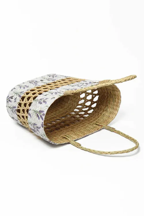 Kauna Grass Lavender Handwoven Basket