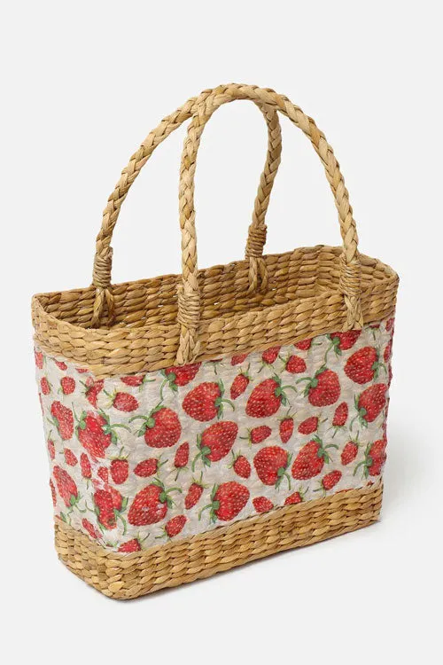 Kauna Grass Strawberry Shopping Basket