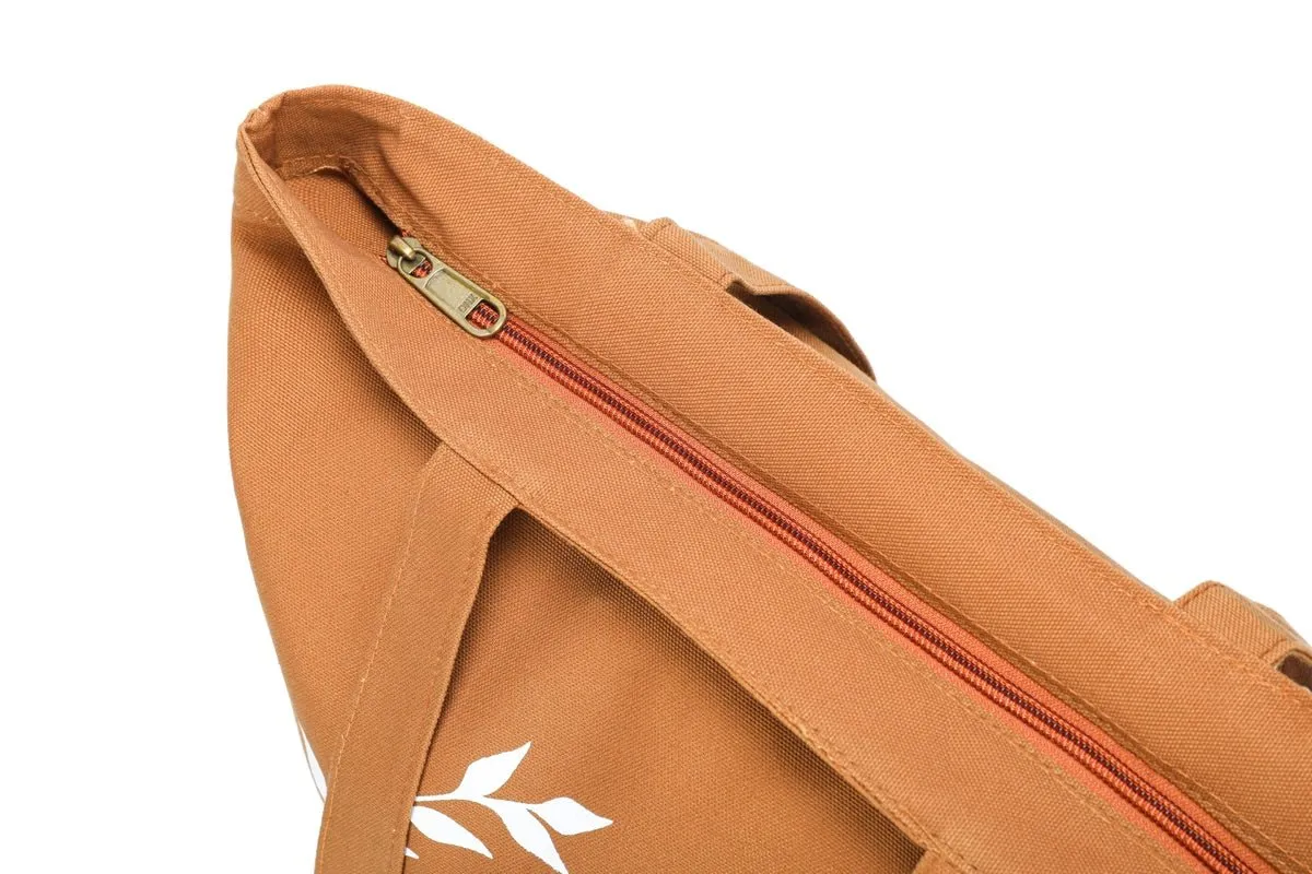 Kind- Premium Cotton Canvas Tote Bag with Zip- Tan