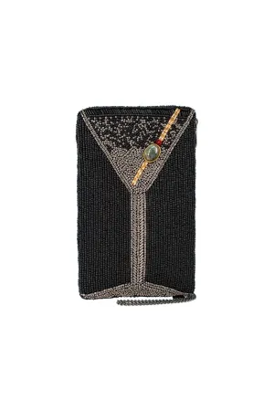 Mary Frances Make It Dirty Beaded Crossbody Phone Bag CPGP S001-893  | Martini Glass | Clearance Final Sale