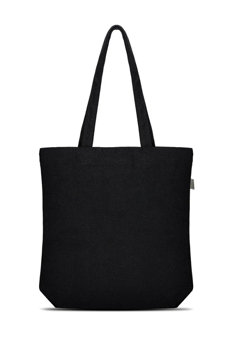 Premium Cotton Canvas Tote Bag- Buddha Black