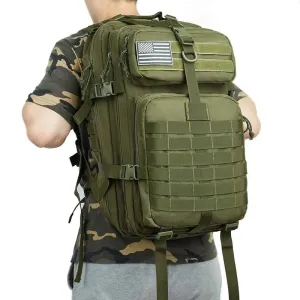 "Ultimate Waterproof Tactical Backpack: 50L Nylon Adventure Gear for Fishing, Hunting, and Outdoor Expeditions"