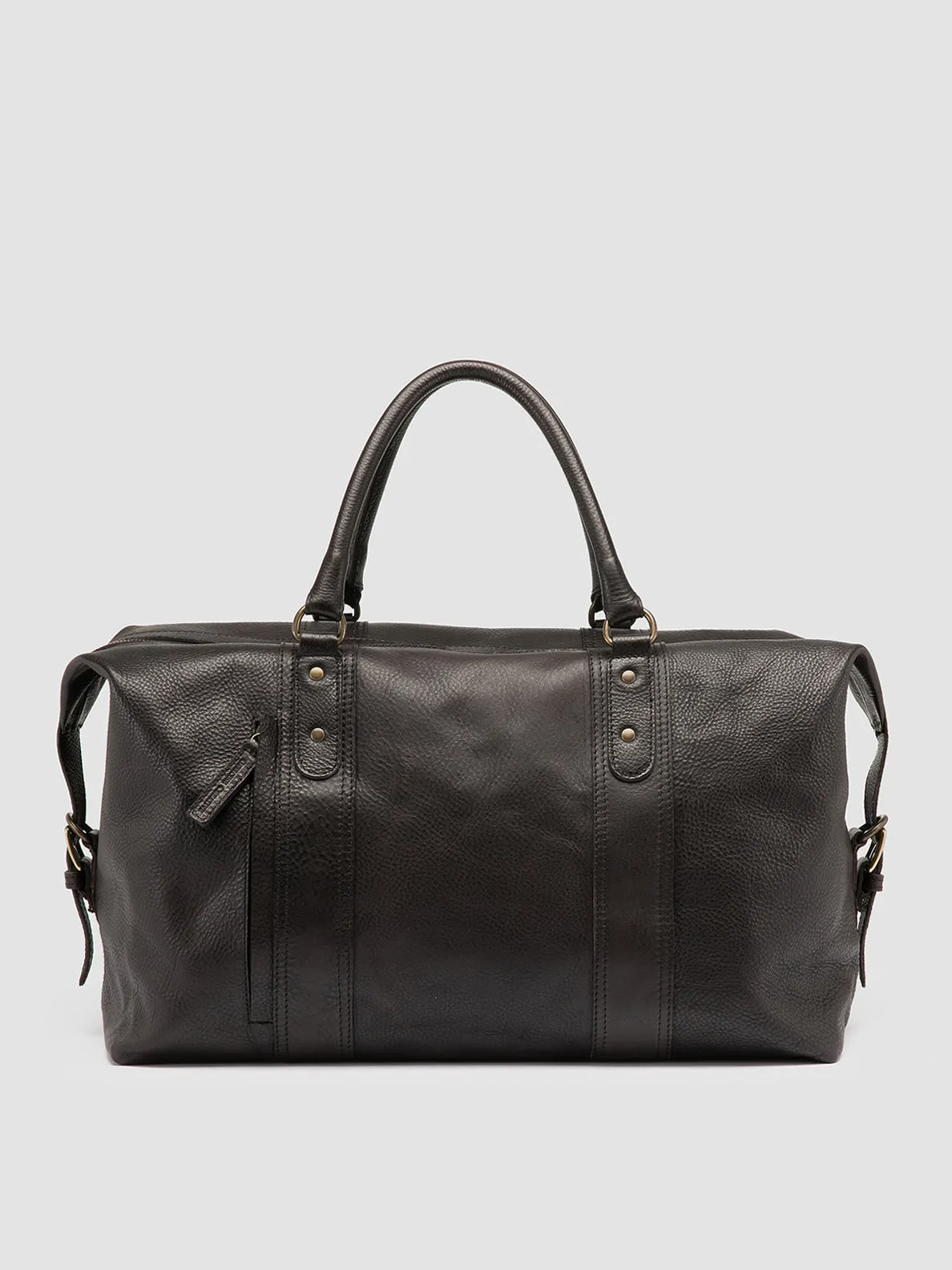 RARE 045 - Black Leather Travel Bag