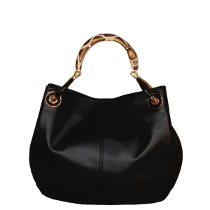 SNAKE SMALL BAG WITH BLACK NAPPA LEATHER