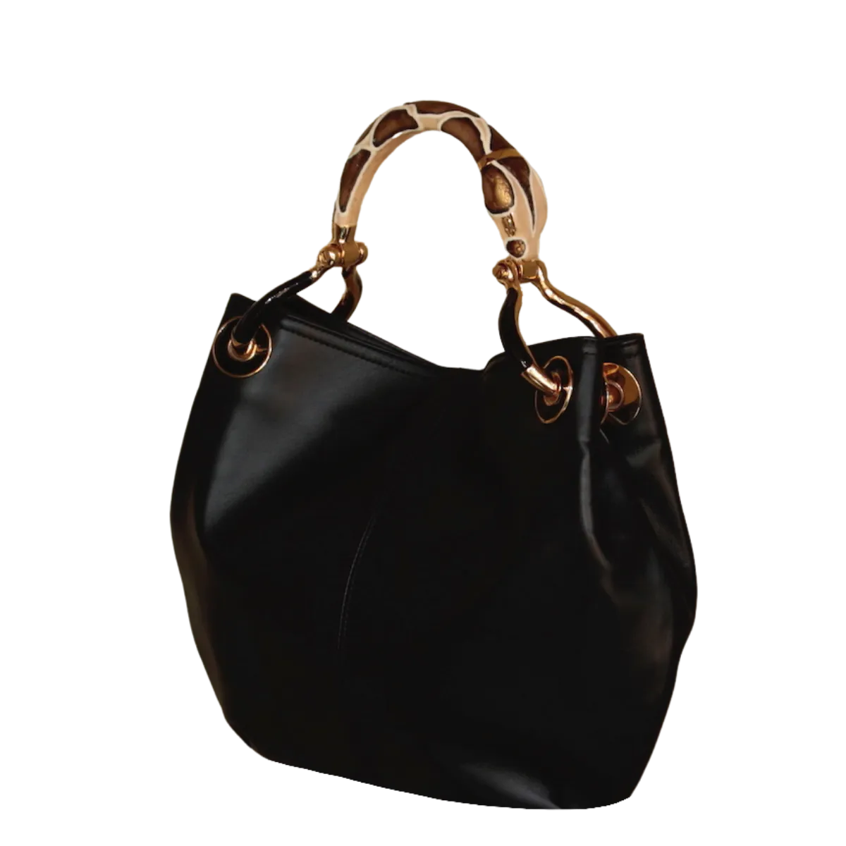 SNAKE SMALL BAG WITH BLACK NAPPA LEATHER