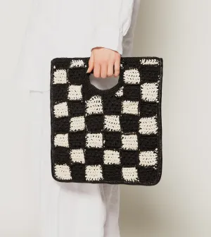 Soledad Crochet Clutch | Black/Ivory