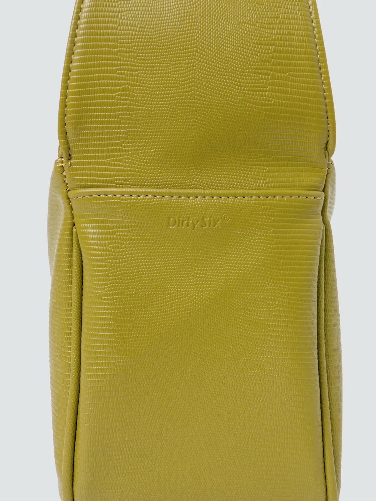 Solid Color Rectangle Hobo Bag - Avocado Green