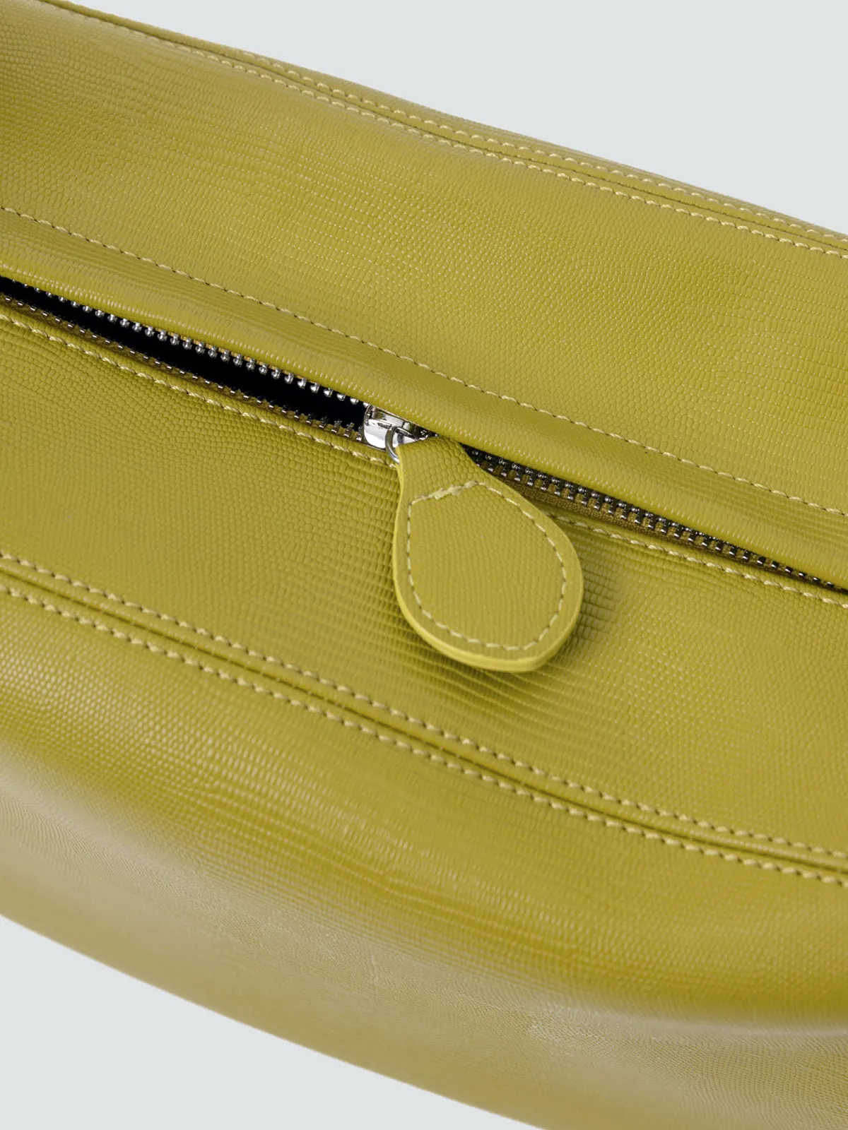 Solid Color Rectangle Hobo Bag - Avocado Green