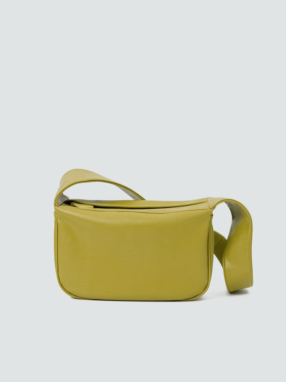 Solid Color Rectangle Hobo Bag - Avocado Green