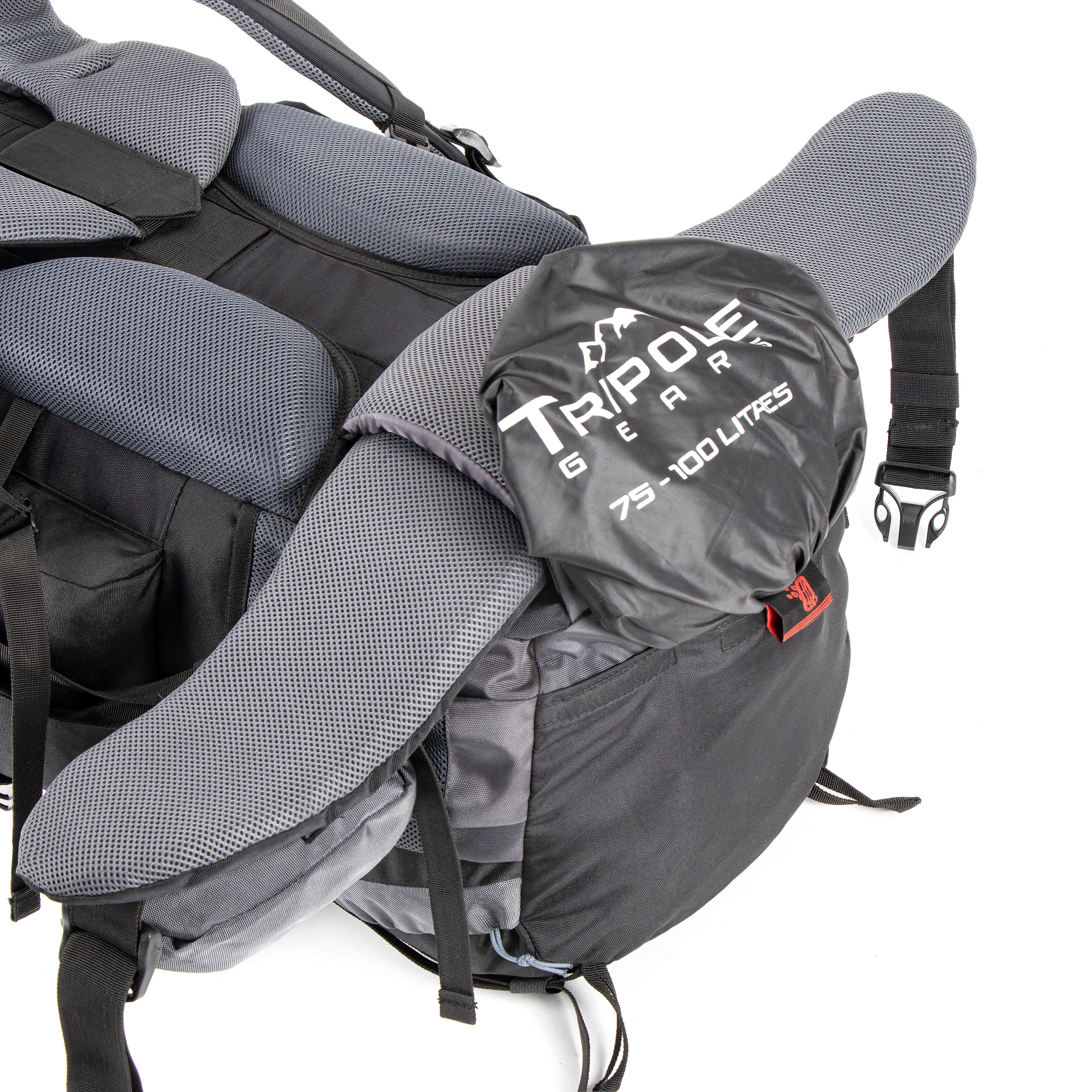 Tripole Walker 55L Internal Frame Rucksack for Hiking | Rain Cover | Water Repellent | Laptop Section | 3 Year Warranty | Black & Grey