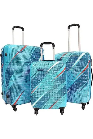 VIP Radiance Printed 4 Wheel Cabin Suitcase 21x38x55cm Blue