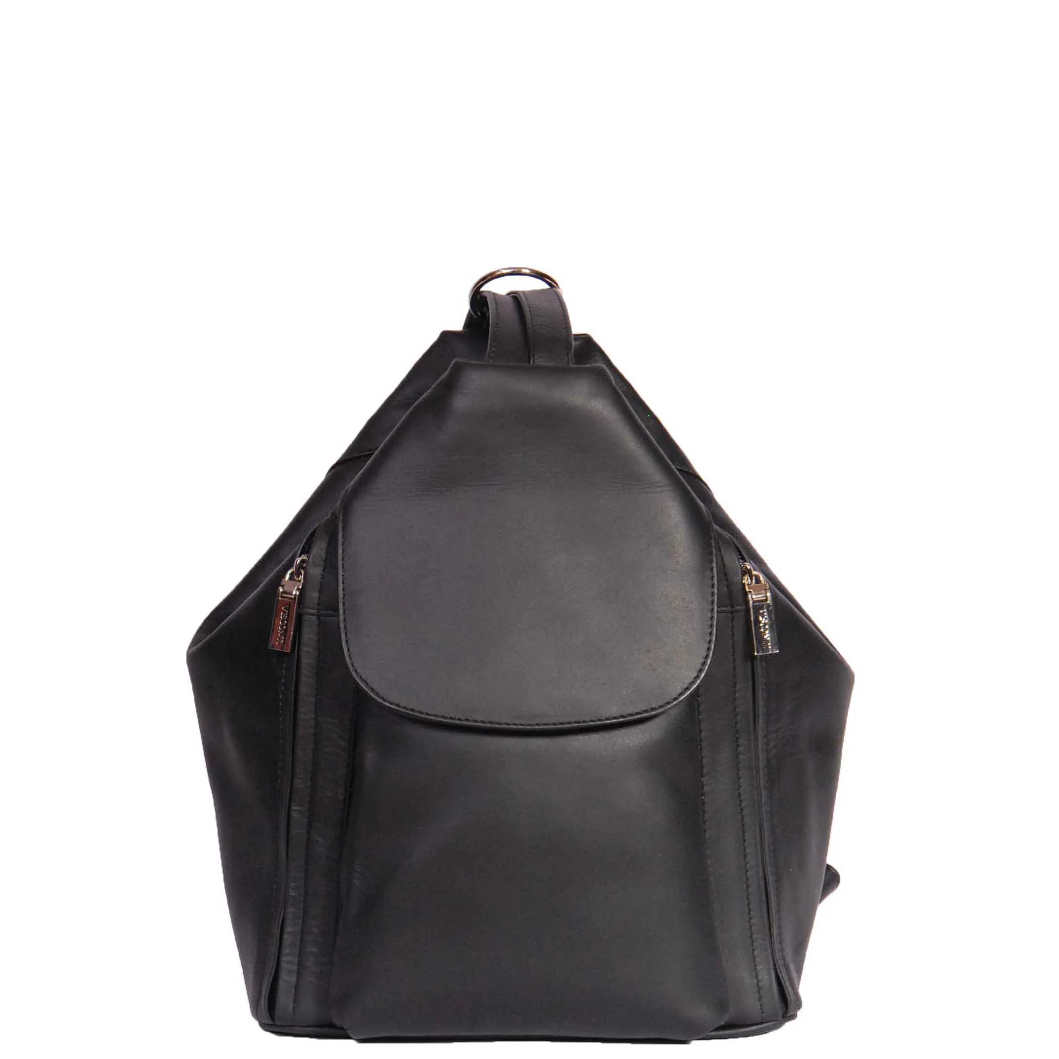 Womens Genuine Black Leather Backpack Walking Bag A57