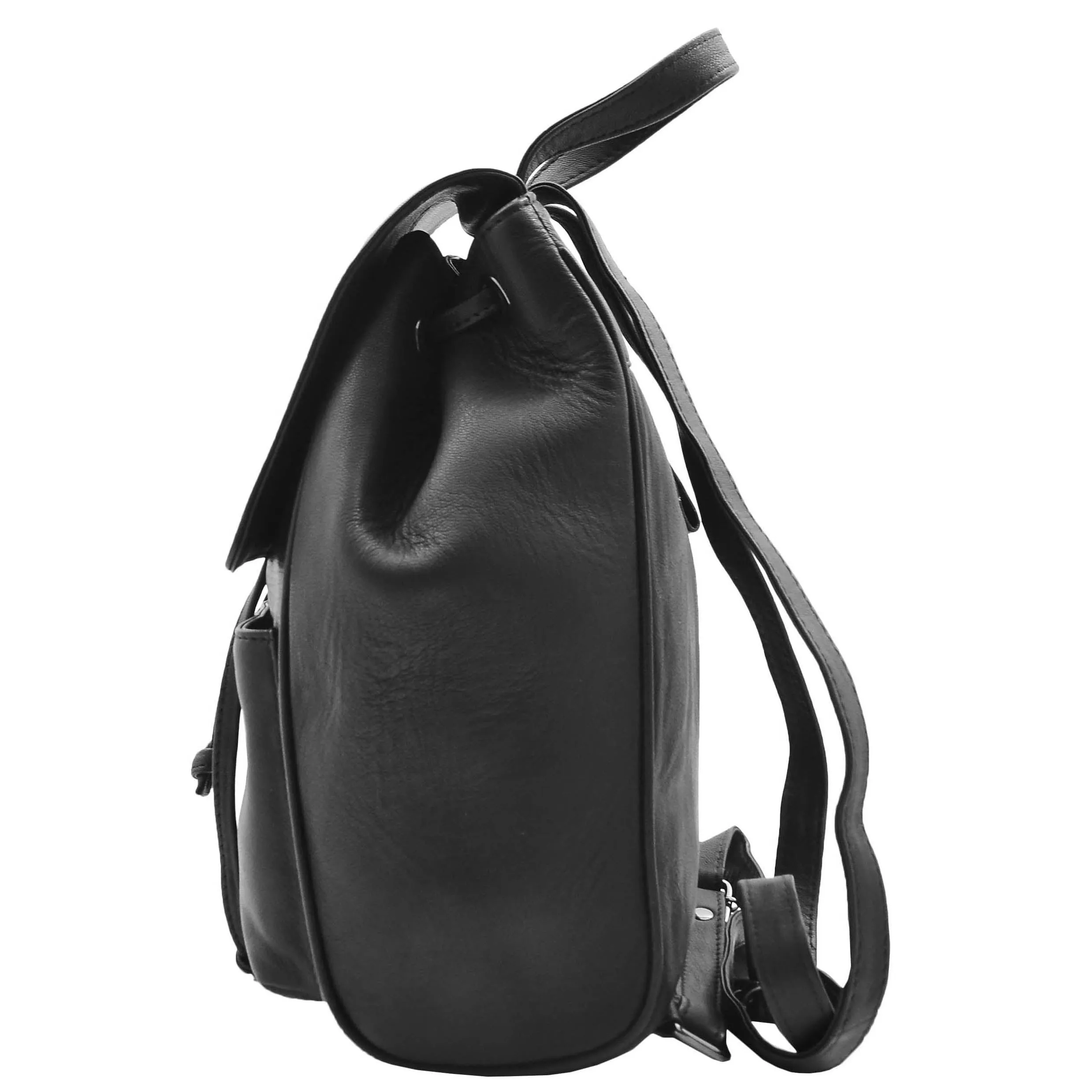 Womens Leather Backpack Black Casual Travel Rucksack Work Daypack Lydia